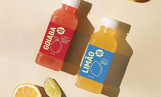 Rótulo personalizado para garrafa de suco