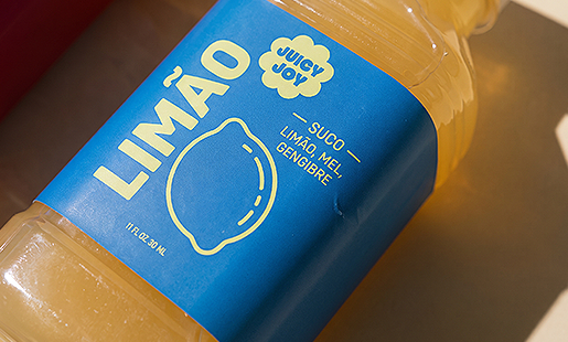 Adesivo personalizado para garrafa de suco