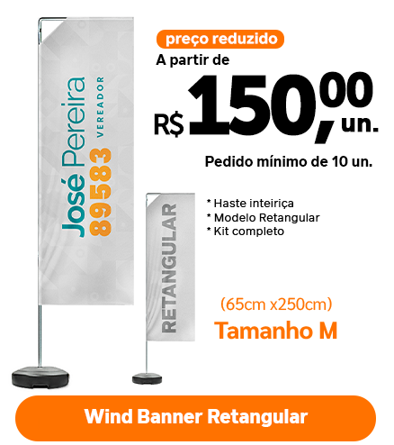 Wind Banner Retângular Completo