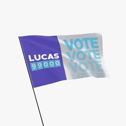 Bandeira em Plástico Política