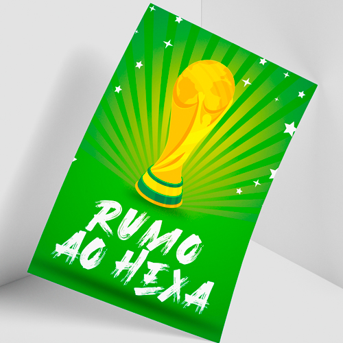Cartaz em Reciclato Copa do Mundo 2022