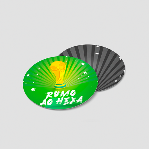 Porta-Copo em Couché Brilho com Verniz Total Frente Copa do Mundo 2022