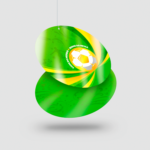 Móbile em PVC Branco Copa do Mundo 2022