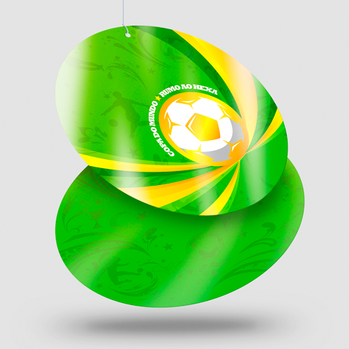 Móbile em PVC Branco Copa do Mundo 2022