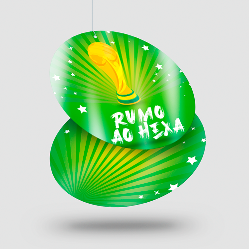 Móbile em PVC Branco Copa do Mundo 2022
